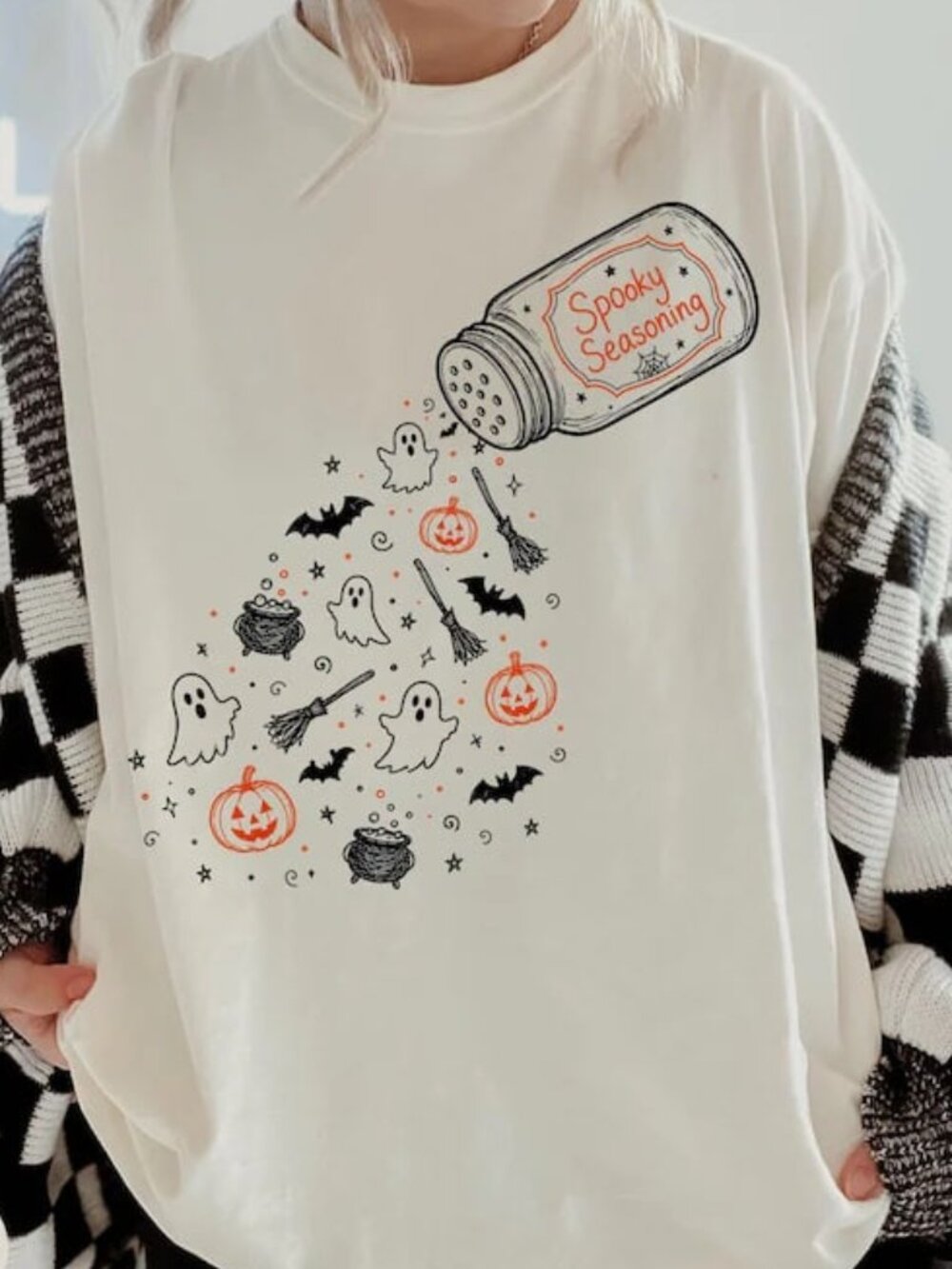 Halloween Spooky Shirt, Funny Ghost Pumpkin Tee